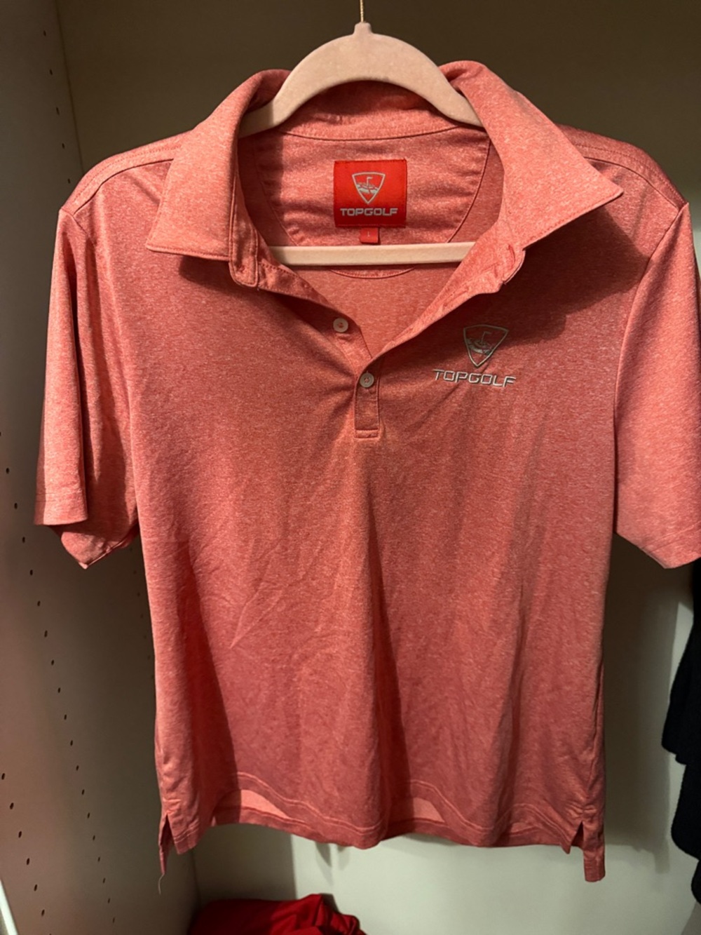 Women's Coral Button-Down Polo Shirt